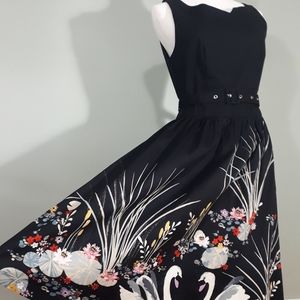 Lindy Bop Swan Print Dress